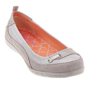 Skechers Natural Dabble Linen & Suede Ballet Flat